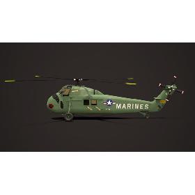 3D H-34 Chotaw and F-4 Phantom Marines Collection
